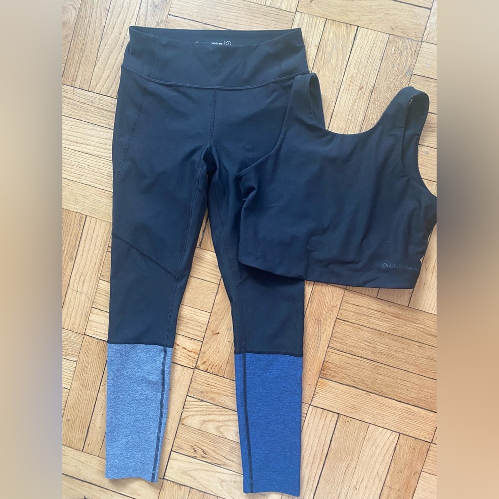 Outdoor Voices 2 pc Workout Set Leggings & Top